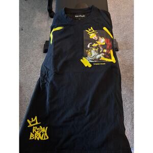 Reason Clothing Streetwear Graphic Tee - Black & Yellow (Size Small)